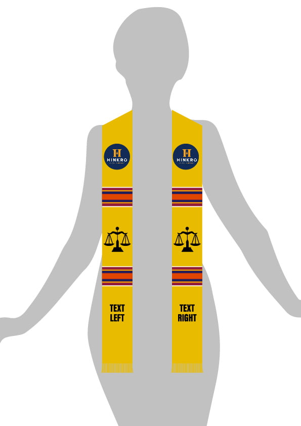 Yellow Kente Graduation Stole-70